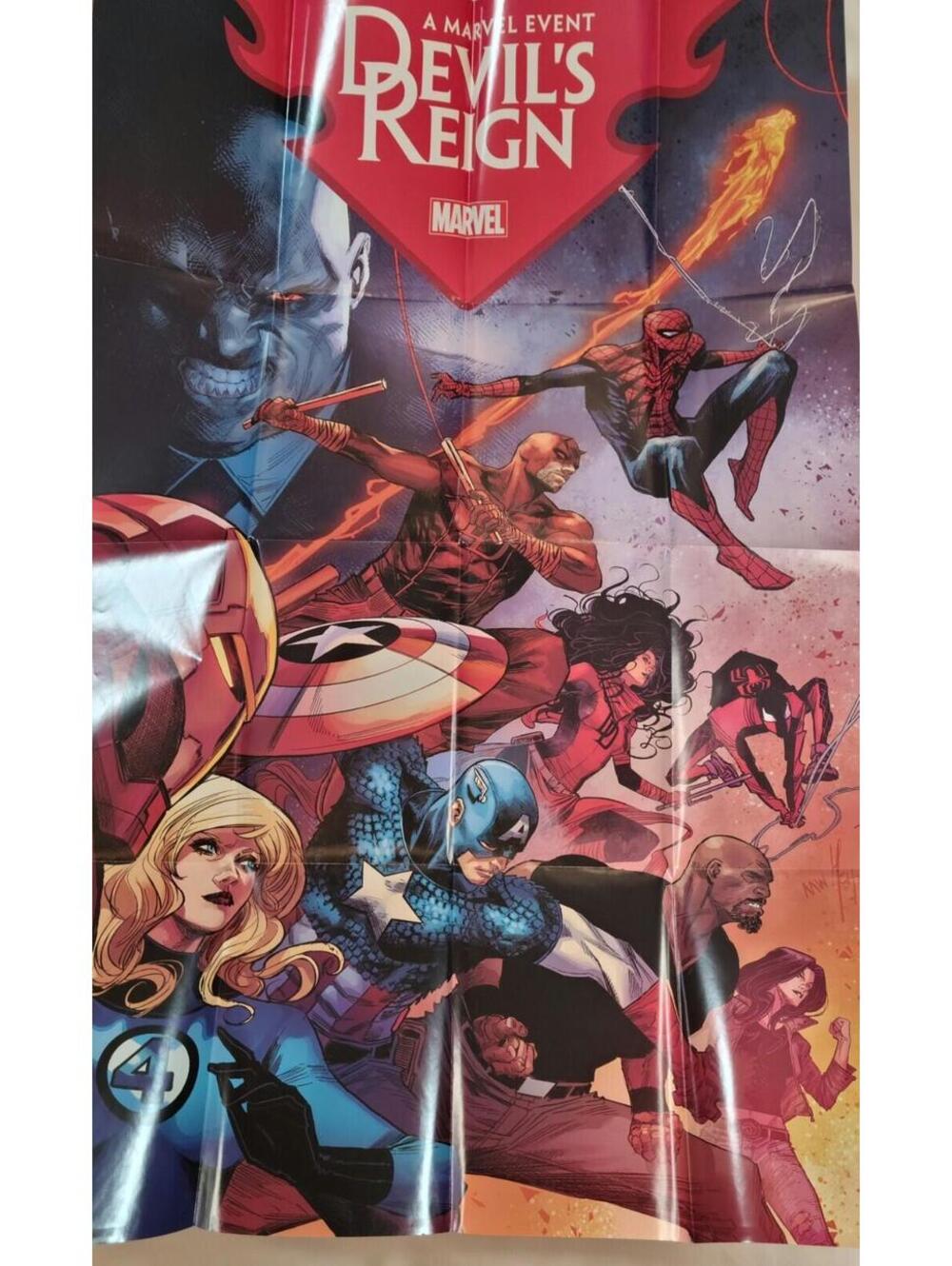 Devil's Reign Promotional Poster 24x36 Marvel Comics Wall Art Man Cave Decor NEW